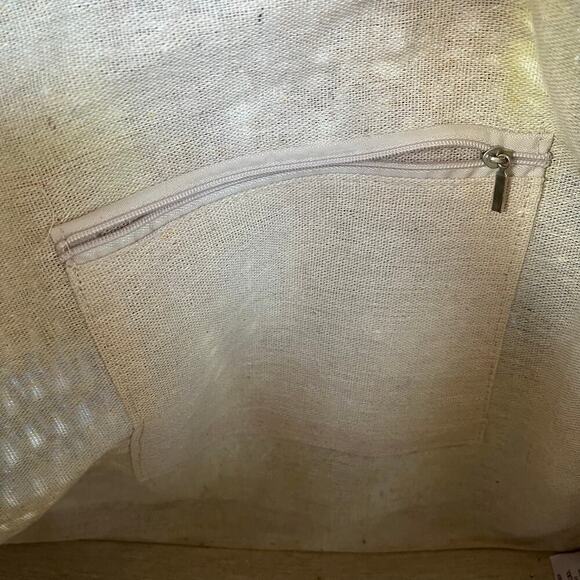 Shore Thing Women's Tan Raffia Straw Large Tote Bag NWOT - Picture 8 of 11